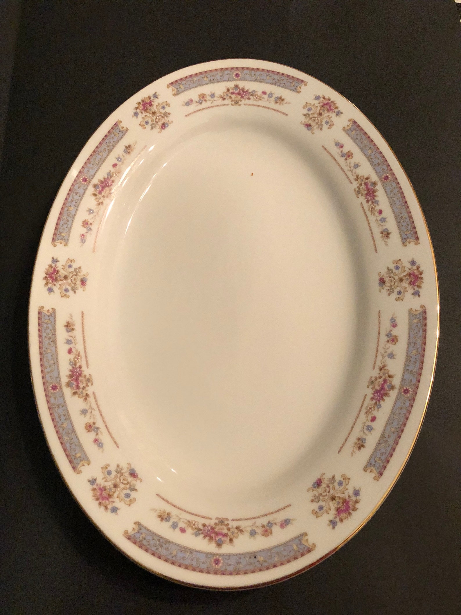 Crescent Fine China 14 Oval Platter Japan Jie Pai Etsy