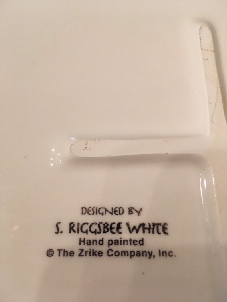 S Inc Riggsbee White hand painted The Zrike Company