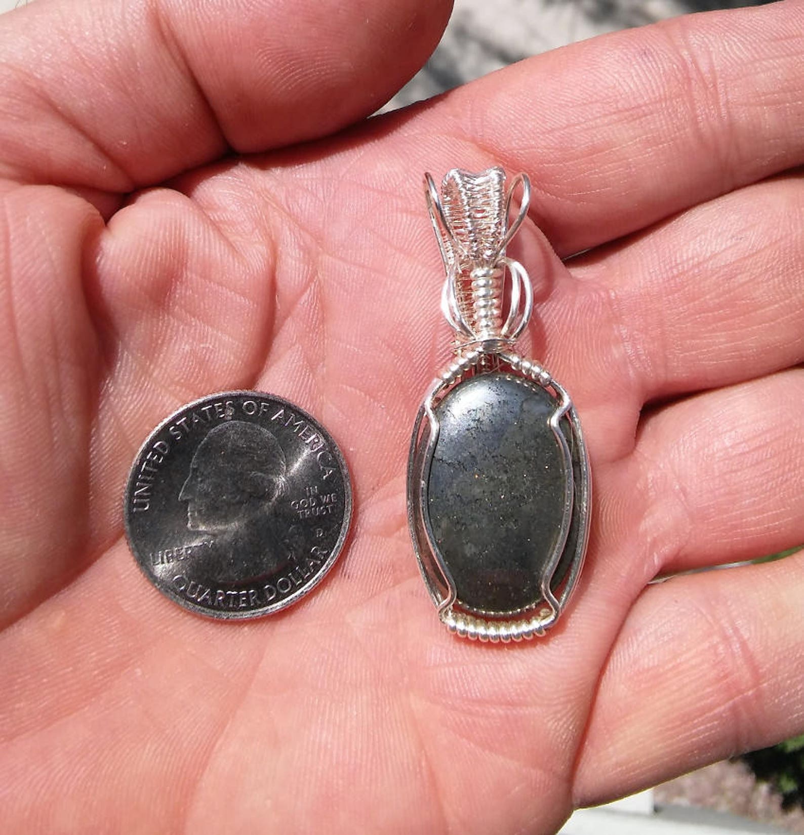 Pyrite Pendant Necklace Pyrite Jewelry Fool's Gold Etsy