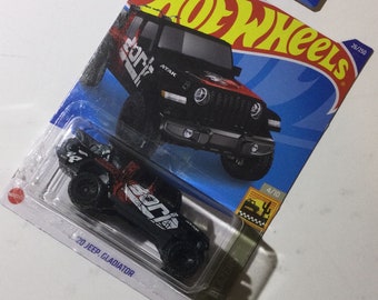 Black 2020 Jeep Gladiator Hot Wheels 1/64th scale.  Hotwheels die cast metal car, 26/250