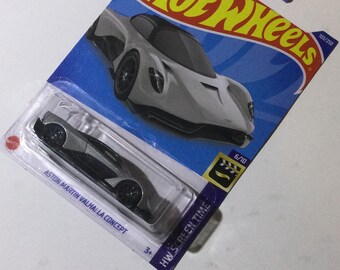 Metallic Silver Aston Martin Valhalla Concept Hot Wheels 1/64th scale.  Hotwheels die cast metal car, 103/250