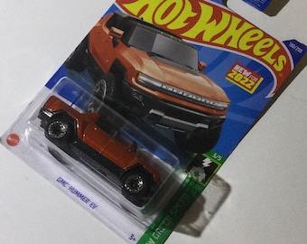 Metallic Burnt Orange GMC Hummer EV Hot Wheels 1/64th scale.  Hotwheels die cast metal car, 130/250