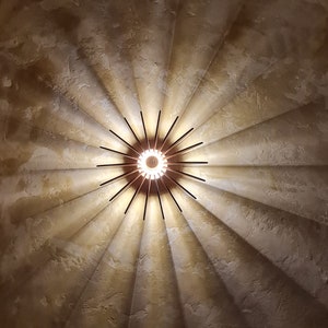 Wooden wall light