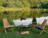 Bentwood Cherry Fire-Pit and Patio Chairs
