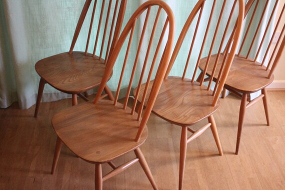 Restored Ercol 365 Windsor Quaker Dining Chairs Mid Century Etsy