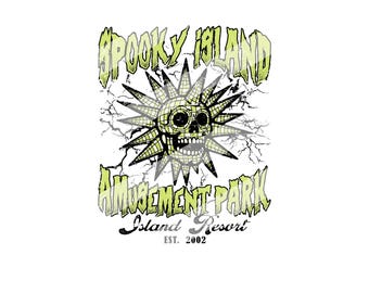 Spooky Island Png, Cartoon Halloween Movie Png, Halloween Png, 90s nostalgia, Retro Halloween, Spooky Island Disco Skull