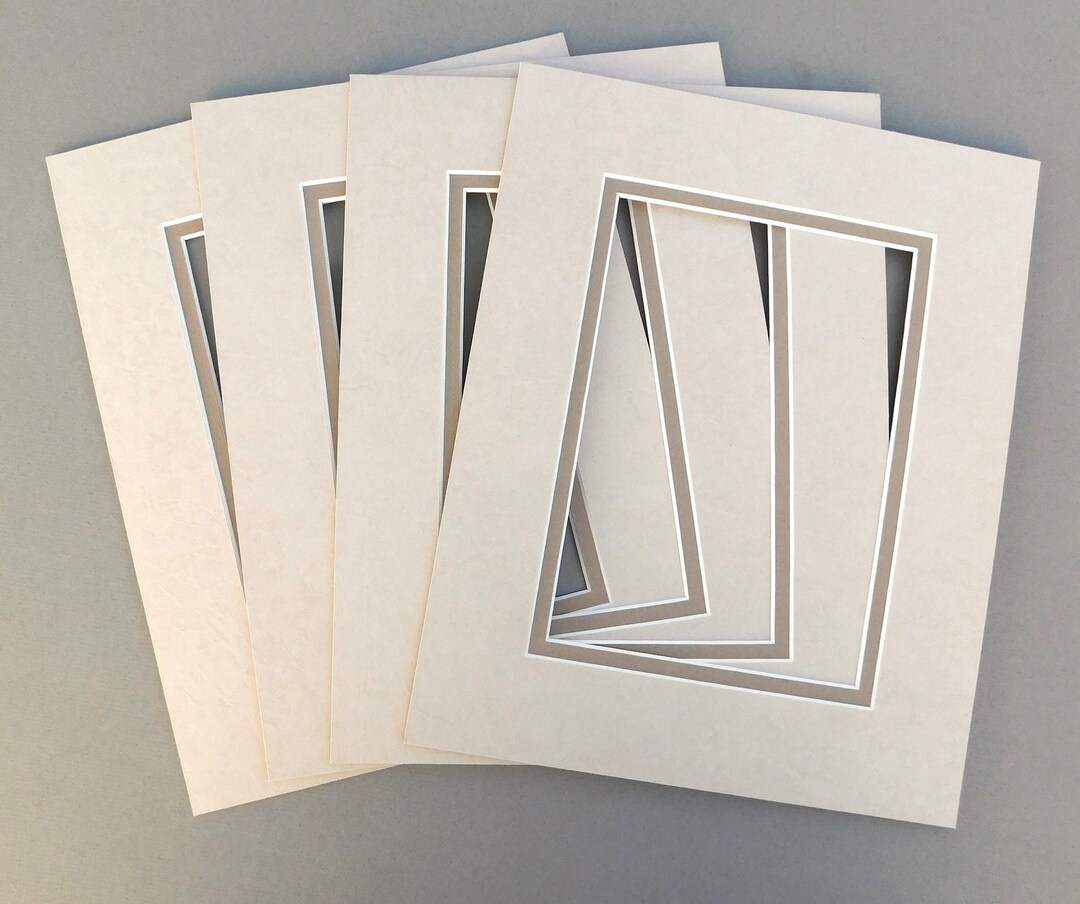 Four 8x10 White Core Picture Mats, Beige/taupe - Etsy