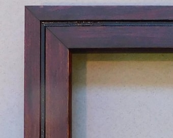 8x10 Recycled Bilderrahmen Rotes Mahagoni mit schwarzen Streifen