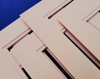 Six 8x10 Beige Picture Mats, Museum Core