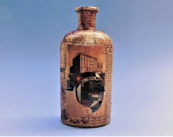 Decoupage Bottle: No Time For Jokes