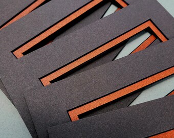 Seven 5x7 Dark Brown/Brick Red Picture Mats, Black Core