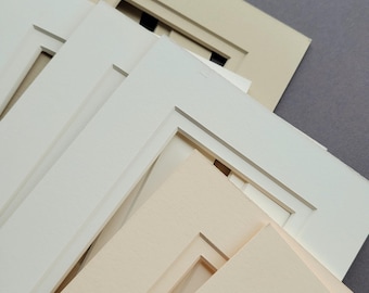 Nine 5x7 Museum Core Picture Mats, Tri-color Set