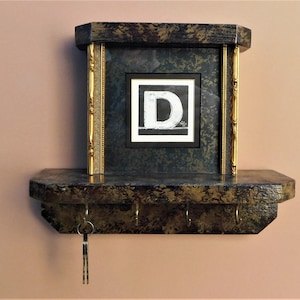 Key Hook Shelf with D Logogram