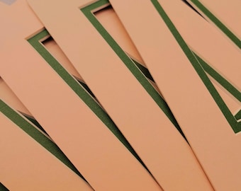 Seven 5x7 Tan/Green Picture Mats, Regular Core
