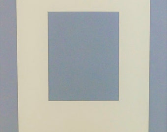 Six 14x18 Single Museum Core Picture Mats, Antique White, Bottom weighted