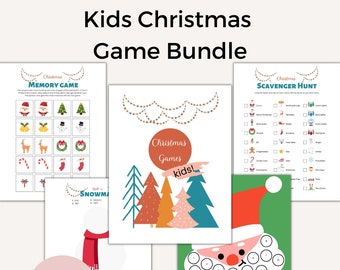 Kids Christmas Game Bundle| Instant Download| 8 Christmas Games