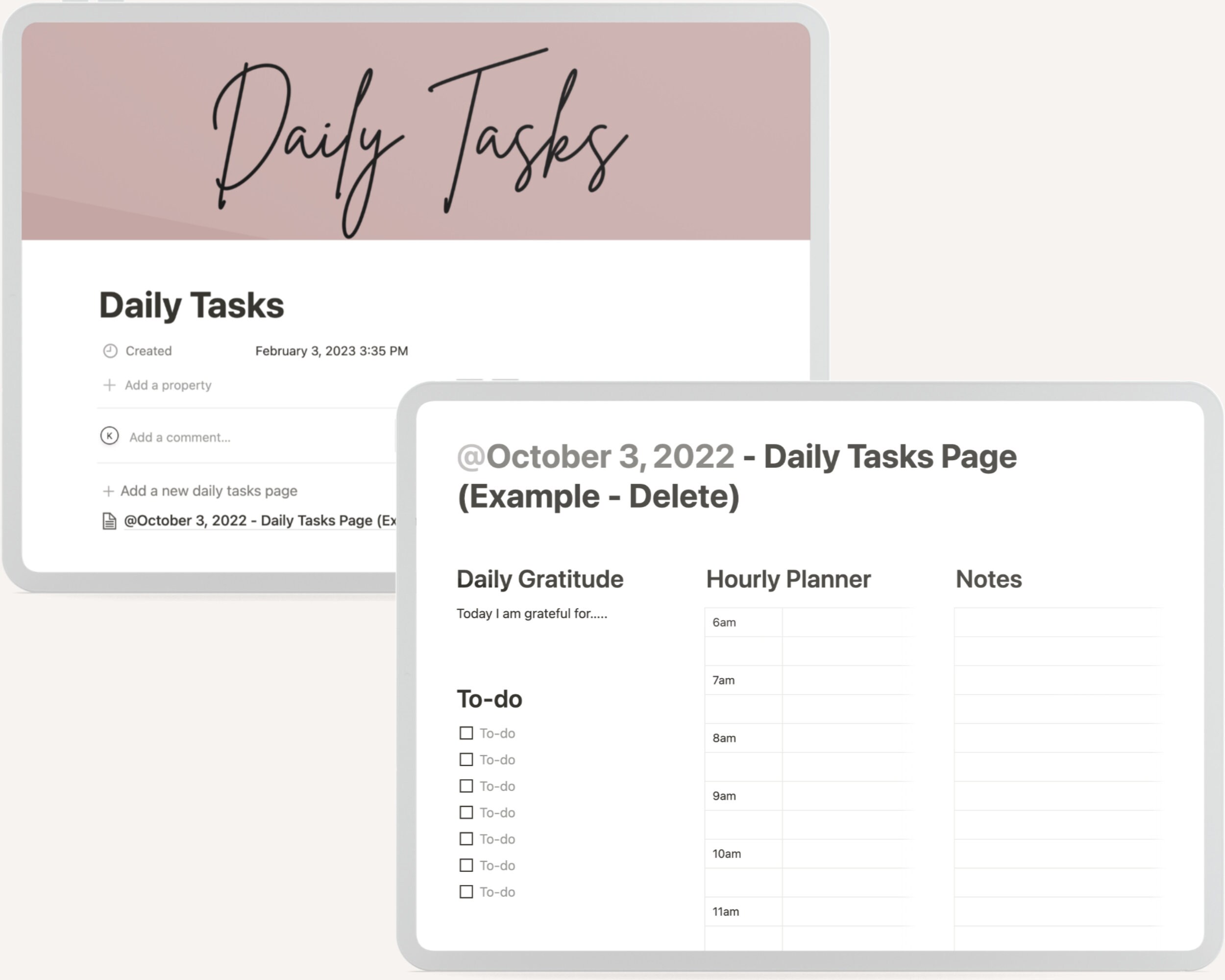 Notion Yearly Planner All in One Digital Planner Undated Planner