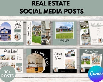 35 Real Estate Social Media Posts| No Caption Real Estate Templates| Real Estate Agent Social Media Posts| Real Estate Marketing