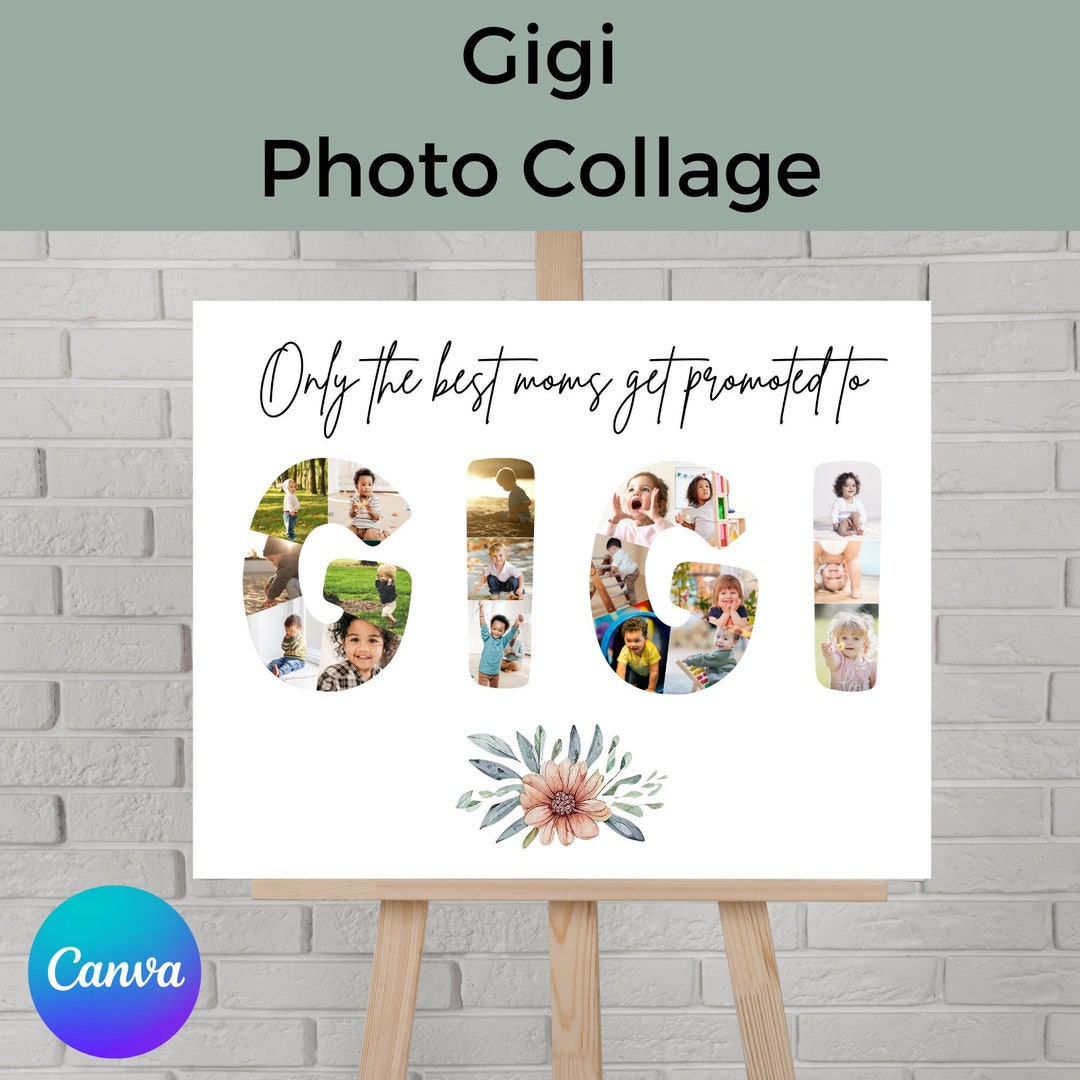 Gigi Photo Collage Editable Custom Photo Template Gift for - Etsy Australia