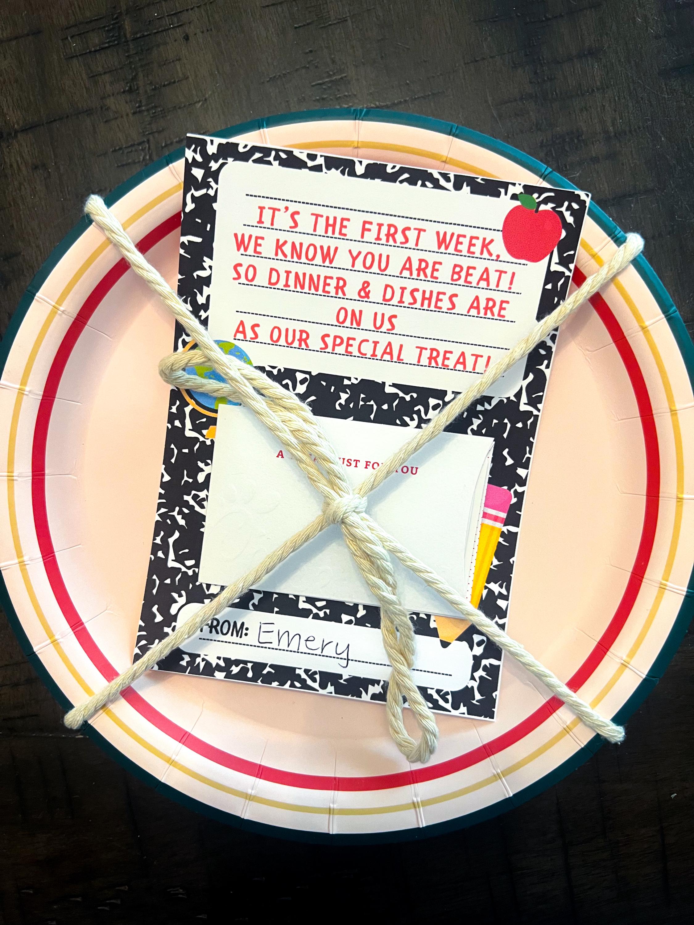 Back to School Teacher Gift Card Holder | Dinner and Dishes on Me ...