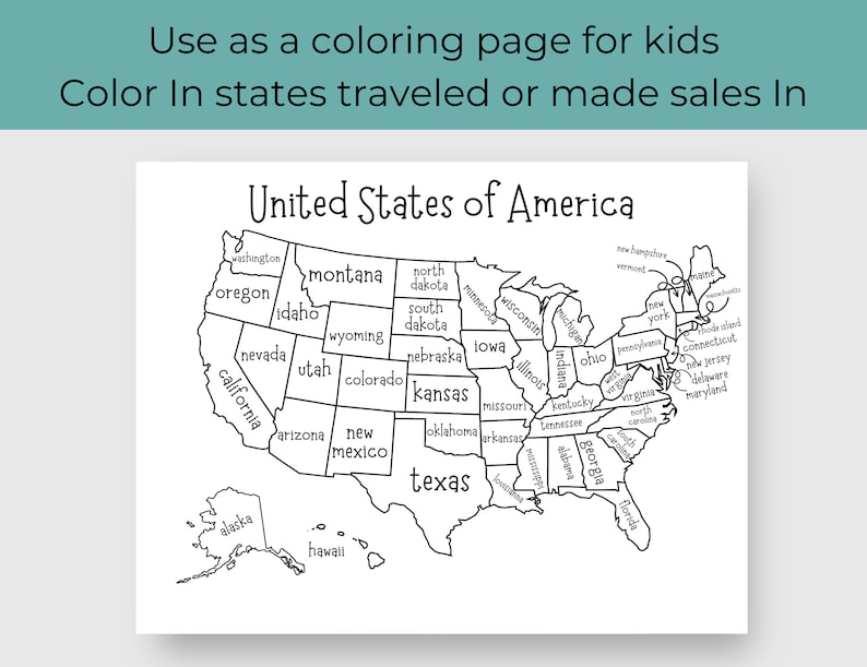 Printable United States Map Printable - Il 794xN.5254365486 Mnk9 