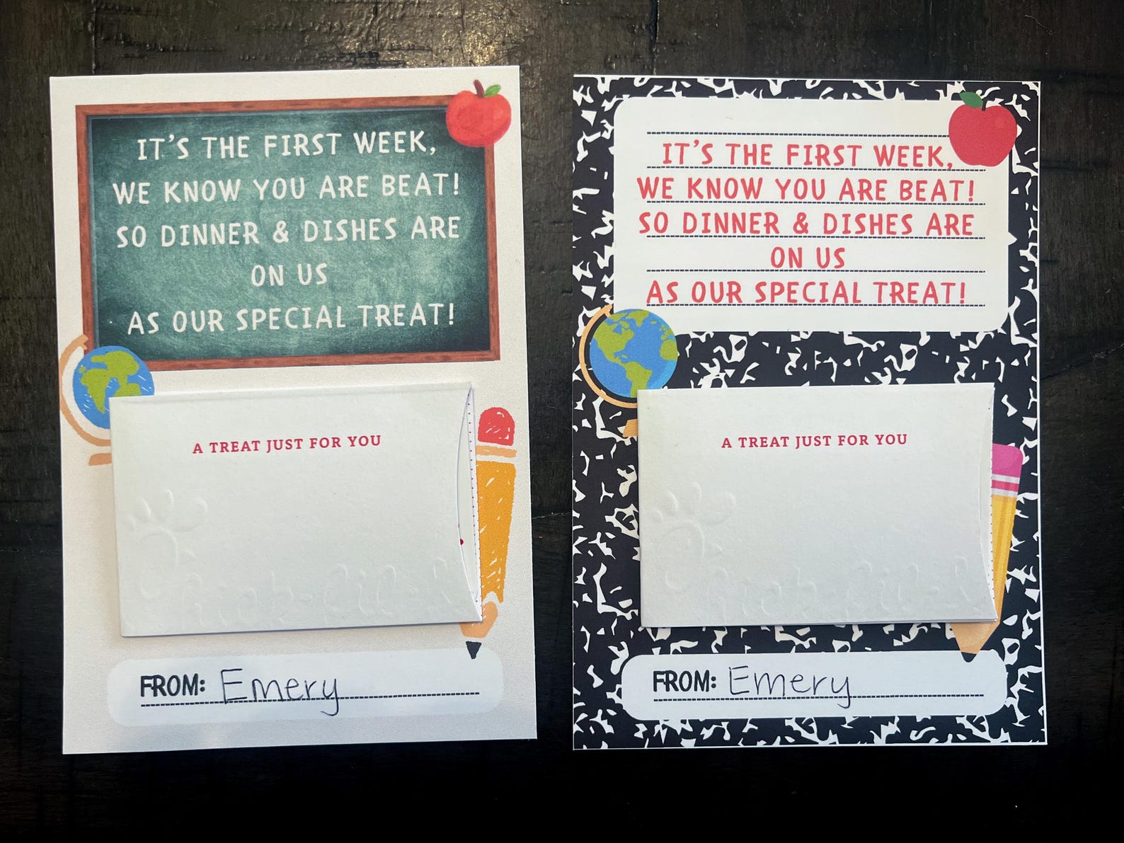 Back to School Teacher Gift Card Holder | Dinner and Dishes on Me ...
