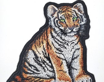 Patch brodé Baby Tiger - patchs tigre - motifs de broderie tigre - broderie - patchs brodés - patchs animalier - patchs veste