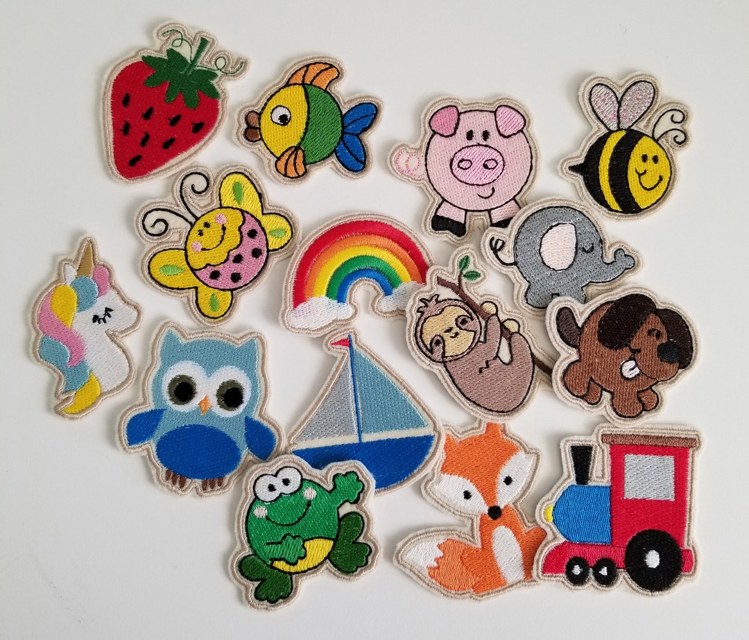 Whimsy Patch Ideas Whimsical Embroidered Patches, Fish Patch, Pig Patch, Bee Patch, Sloth ...