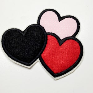Heart Applique Patch - heart patch - Valentine's Day Patch - Iron on heart patch - Sew on heart patch - love applique - heart embroidery