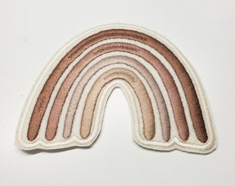 Shades of Brown Rainbow Patch - Boho Patch - Rainbow Patch - Over the rainbow - Rainbow Gifts - Iron on Patch - Sew On Patch - arcobaleno marrone
