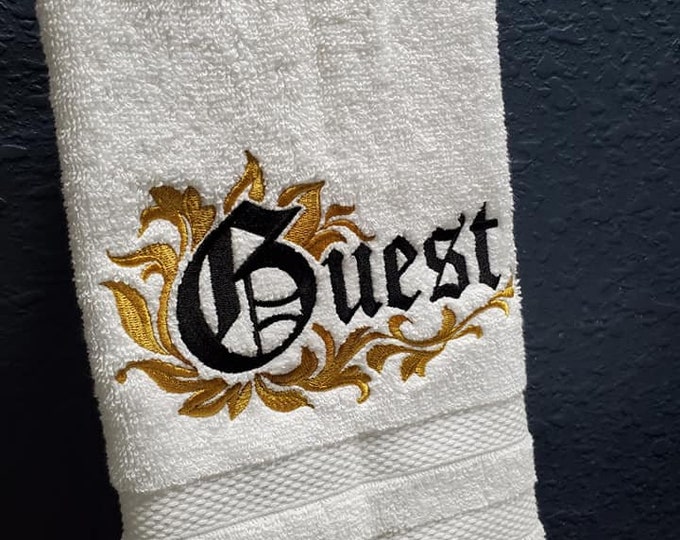 Custom Guest Hand Towel Be Our Guest Towel Damask Towel New Etsy