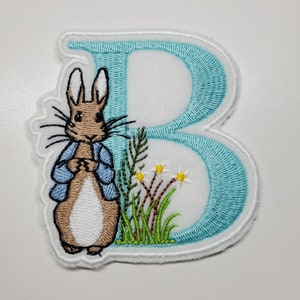 Personalized Rabbit Patch - Rabbit Patch - Easter Patch - Personalized Easter Tags - Rabbit Embroidery - Easter Badge - Easter Basket tag