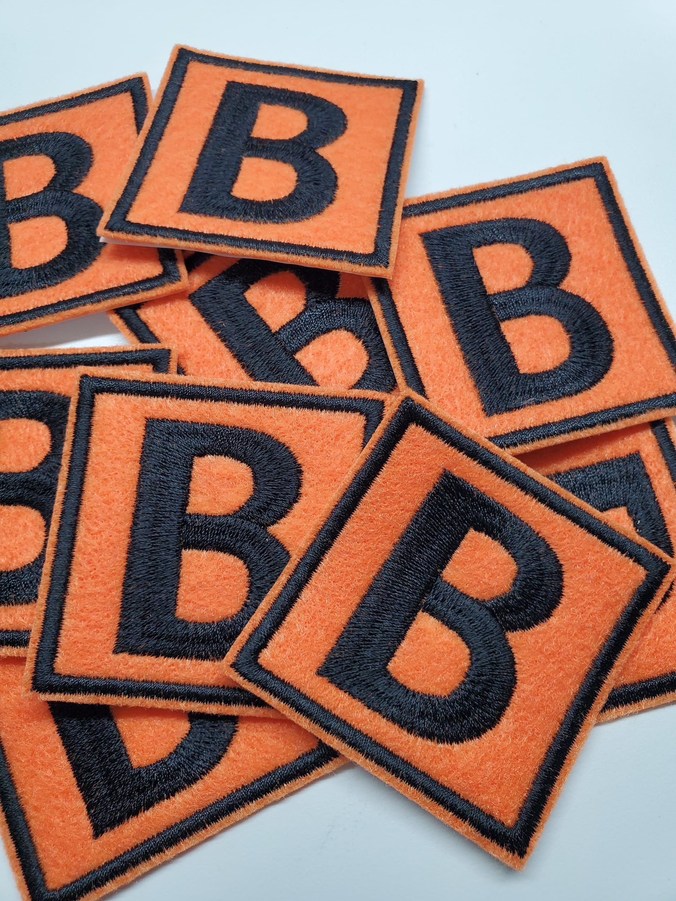 Embroidered 2 Inch Letter Block Patches Letter Patch Felt Etsy