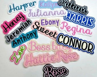 Personalized Name Patch, Name Badge, Bridesmaid Patch, Word Patch, Lunchpail name patch, Custom Word Patch, Name Patch for gifts, embroidery