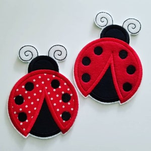 Lady Bug Applique Embroidered Patch - ladybug patches - ladybug designs - embroidered patches - appliqués - bug patches - backpack patch