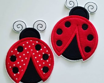 Lieveheersbeestje Opstrijkbare Geborduurde Patch Voor Het