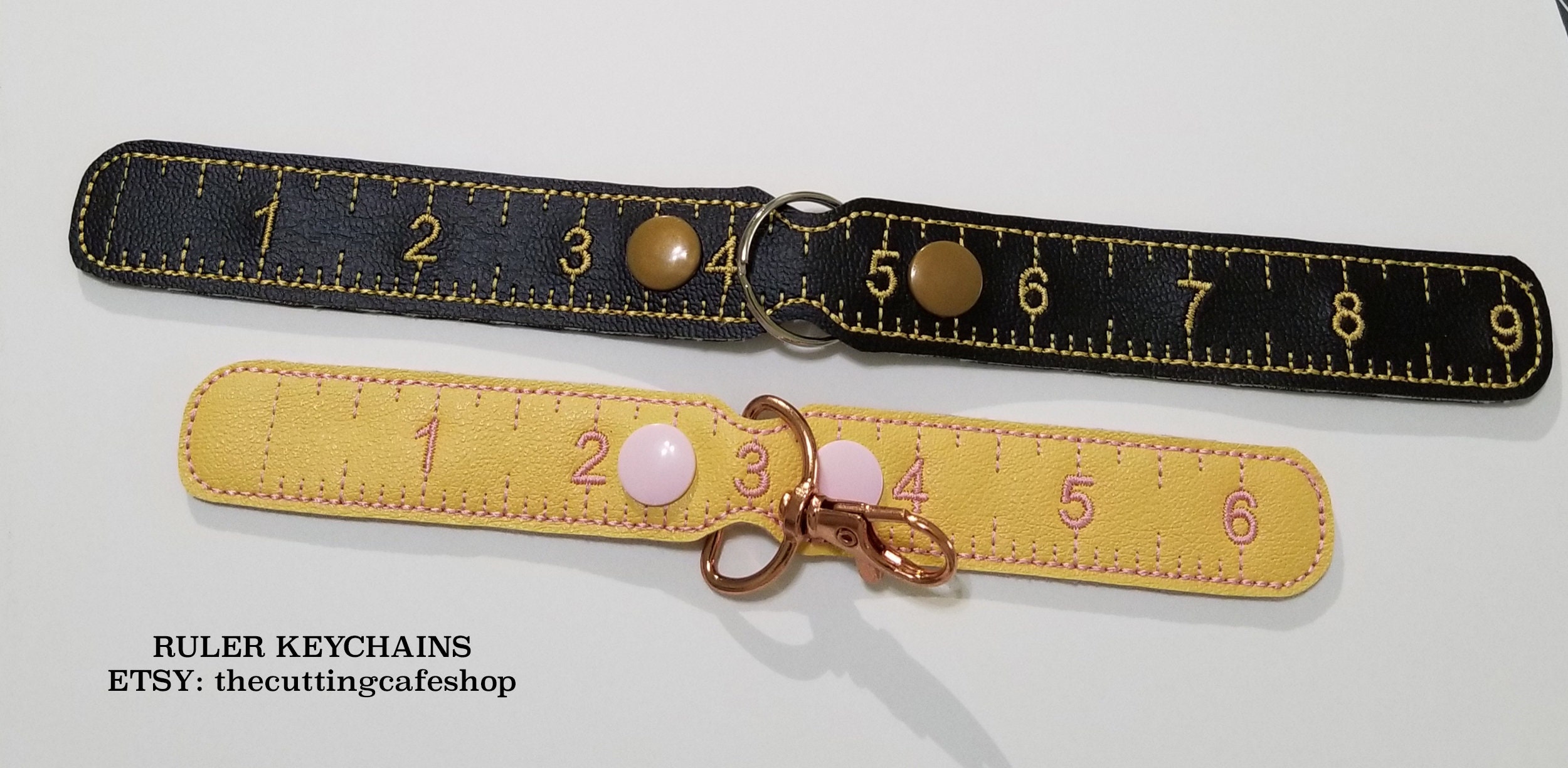 Ruler Keychain - Embroidered Ruler - Ruler Charms - Gifts for Quilters ...