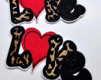 Love Applique Patch - heart patch - Valentine's Day Patch - Iron on love patch - Sew on Love patch - love applique - love embroidery