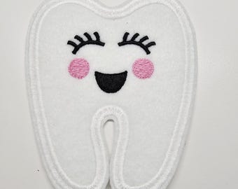 Embroidered Tooth Applique Patch - Tooth Fairy Gift