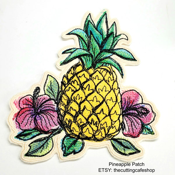 ELLU Hawaii Patch Ricamato Con Palme - Termoadesivo E Da Cucire Per T-Shirt, Gonne E Accessori