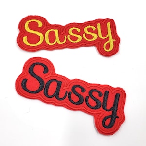 Custom Sassy Embroidery Patch - felt patches,  ironon, sew on patch, sassy quote embroidery patch, sassy patch, boss girl,  backpack patches