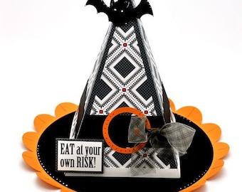 SVG Witch Hat Box Template- Halloween Favor Box Svg - Halloween Party Favors - Halloween Svg Boxes - Pdf Downloads - Printables