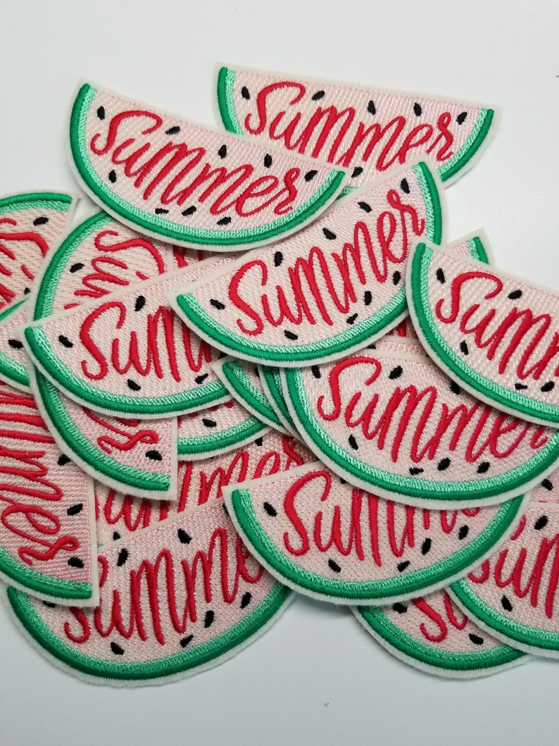 Watermelon Summer Embroidery Patch Watermelon Patch Summer Etsy