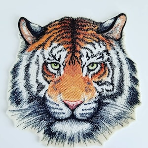 Tiger Embroidered Patch - tiger patches - tiger embroidery designs - embroidery - embroidered patches - tiger appliqués, tiger iron on