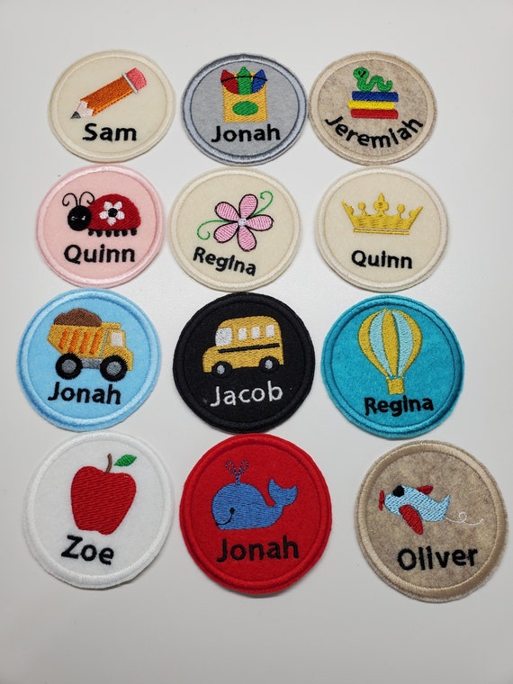 Personalized Name Embroidered Patches Name Badge Backpack Etsy