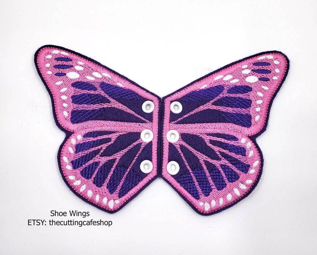 Custom Felt Monarch Butterfly Shoe Wings, Tennis Shoe Wings, Shoe Wings