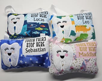 Personalized Tooth fairy Pillow - Tooth Pillow - Tooth Fairy Bag - Tooth Fairy Pillow for Girls - Tooth Fairy pillow for boys - Tooth