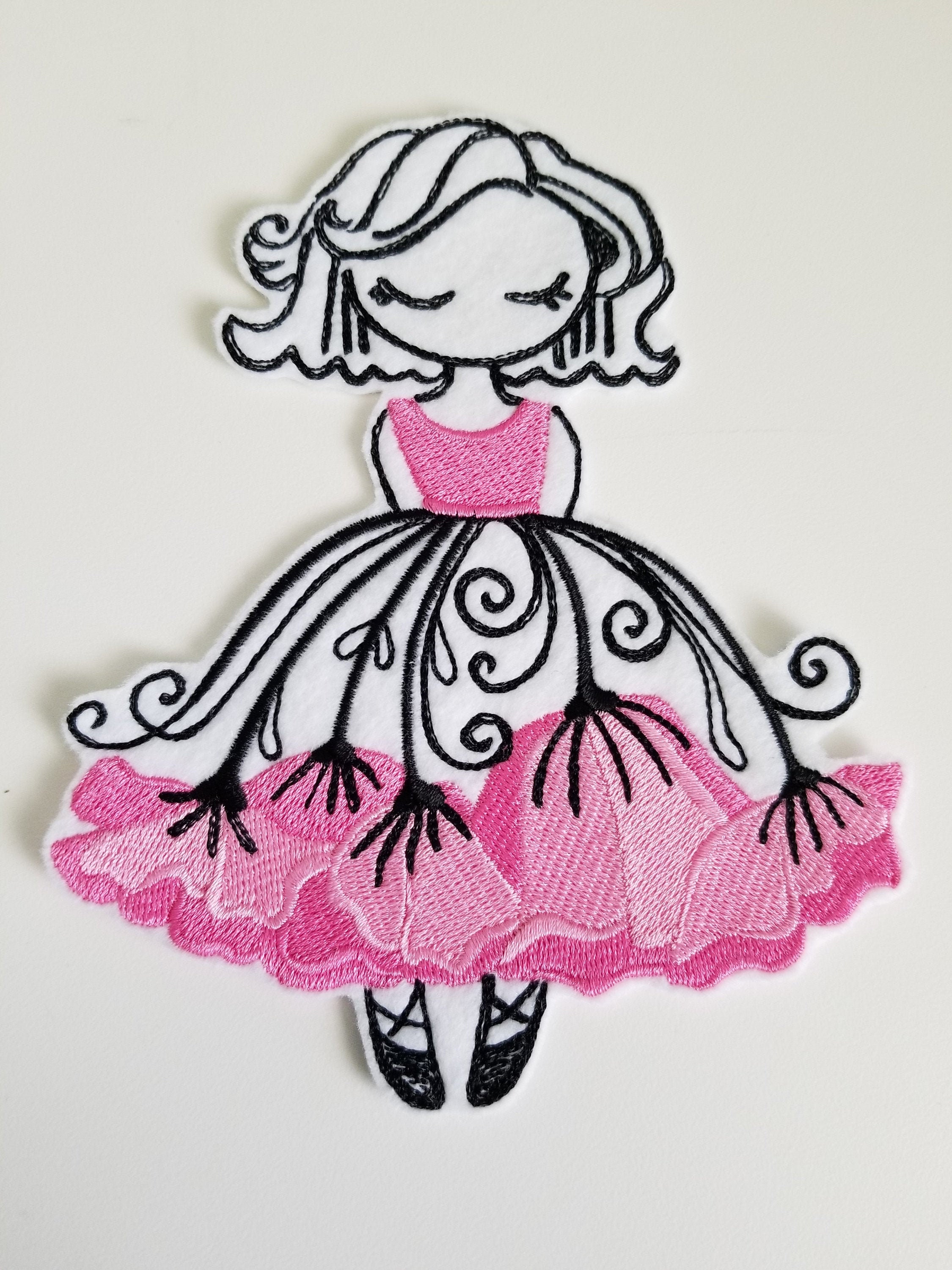 Ballerina patch Applique design
