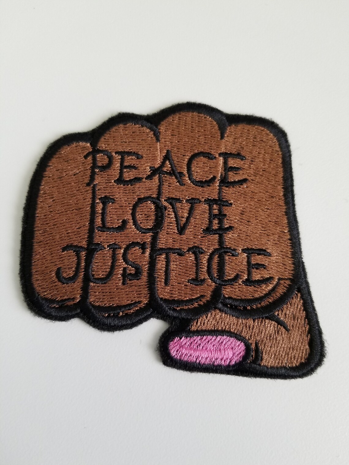 Fist Phrases Embroidered Patch Custom Fist Patches Power | Etsy