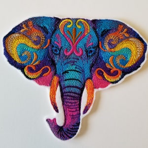 Elephant Embroidered Patch - elephant patches - elephant embroidery designs - embroidery - embroidered patches - appliqués - animal patches